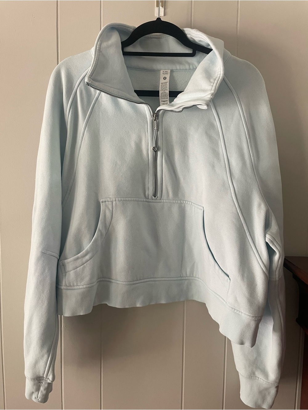 Lululemon Scuba Oversized Half Zip Hoodie XL/XXL Light Blue